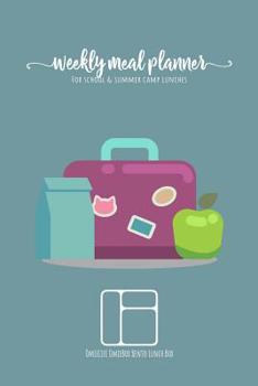 Weekly meal planner for school and summer camp lunches - OmieLife OmieBox Bento Lunch Box: DOWNLOADABLE FREE BONUS Lunch cute Notes PDF + Grocery list interactive PDF - This lunch journal is the perfe