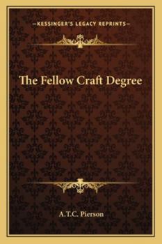 Paperback The Fellow Craft Degree Book