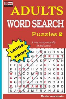 Paperback ADULTS WORD SEARCH Puzzles 2 Book