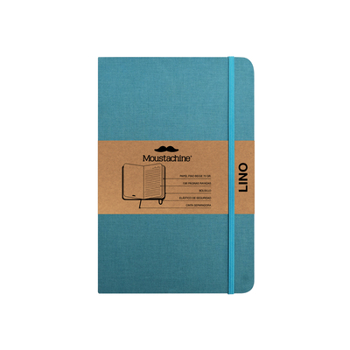 Moustachine Classic Linen Pocket Ocean Water Blue Ruled Hardcover