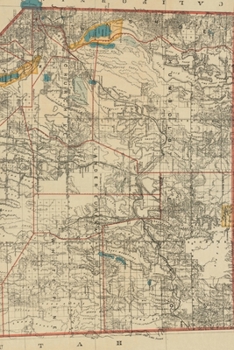 Paperback Nevada Vintage Map Field Journal Notebook, 50 pages/25 sheets, 4x6 Book