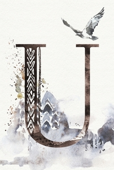 Paperback Monthly Planner with Monogram Letter U: Personalized Undated Calendar Book