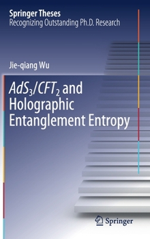 Hardcover Ads3/Cft2 and Holographic Entanglement Entropy Book