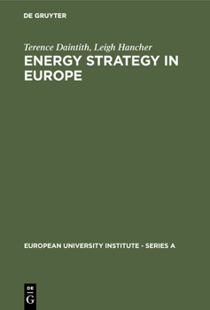 Hardcover Energy Strategy in Europe: The Legal Framework Book