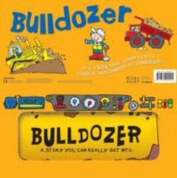 Board book Convertible Bulldozer-Innovative, 3-in-1 Convertible Storybook, Playmat and large sit-in Bulldozer Book