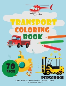 Paperback transport coloring book [Large Print] Book