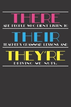 Paperback Notebook: Funny Grammer Nerd School English Teacher Dot Grid 6x9 120 Pages Book