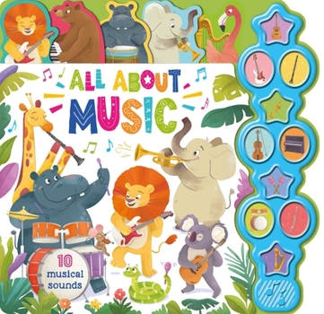 Board book All about Music: Interactive Children's Sound Book with 10 Buttons Book
