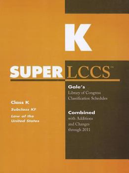 Paperback SUPERLCCS: Subclass KF: Law of the United States Book