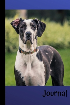 Paperback Journal: Great Dane Journal Lined Blank Paper Diary Book