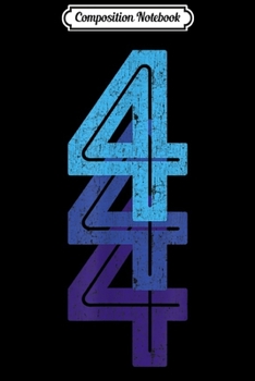 Composition Notebook: 4 Lucky Number 4th Year Birthday Age Sports Team Vintage No.  Journal/Notebook Blank Lined Ruled 6x9 100 Pages