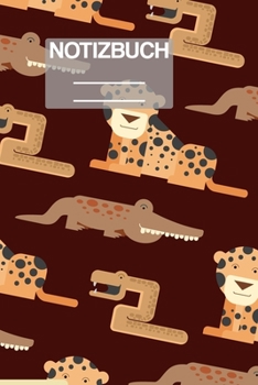 Notizbuch A5 Muster Zeichnung Tiger Krokodil Schlange: • 111 Seiten  • EXTRA Kalender 2020 •  Einzigartig •  Liniert •  Linie •  Linien  • Geschenk • Geschenkidee (German Edition)