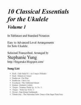 Paperback 10 Classical Essentials for the Ukulele: Volume. 1 Book