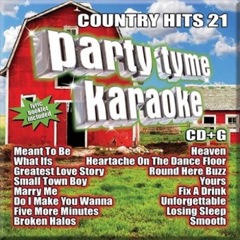 Music - CD Party Tyme Karaoke - Country Hits 21 (16-song CD+G Book