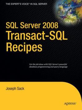 Paperback SQL Server 2008 Transact-SQL Recipes Book