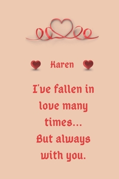 Paperback I love you Karen notebook/journal valentine gift: lined notebook/journal gift, 120 pages 6x9 soft cover matte finish Book