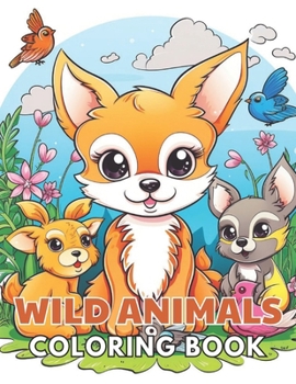 Paperback Wild Animals Coloring Book for Kids: Stress Relief And Relaxation Coloring Pages Book
