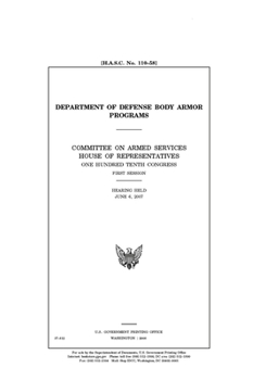 Paperback Department of Defense body armor programs Book