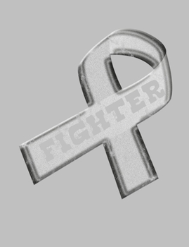 Paperback Fighter: Silver Ribbon Awareness Notebook 7.44" x 9.69" Lined Journal 120 pages Book