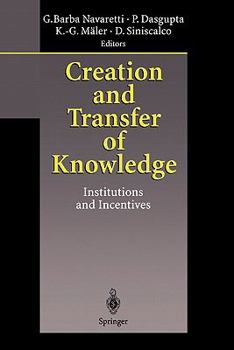 Paperback Creation and Transfer of Knowledge: Institutions and Incentives Book