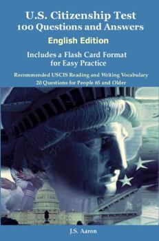Paperback U.S. Citizenship Test (English Edition) 100 Questions and Answers: Includes a Flash Card Format for Easy Practice Book