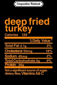 Composition Notebook: Funny Deep Fried Turkey Facts Thanksgiving Premium  Journal/Notebook Blank Lined Ruled 6x9 100 Pages