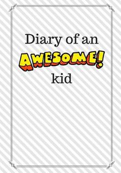 Paperback Diary of an Awesome Kid: Children's Creative Journal, 100 Pages, Snow White Pinstripes Book