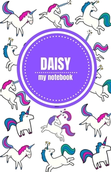 Paperback Daisy - Unicorn Notebook - Personalized Journal/Diary - Fab Girl/Women's Gift - Christmas Stocking Filler - 100 lined pages Book