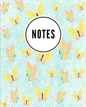 Paperback Notes: Pastel Butterfly Print (3) - Cute Writing Notebook For School, Home & Office - [Classic] Book