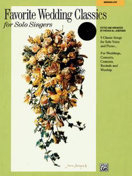 Paperback Favorite Wedding Classics for Solo Singers: Medium Low Voice, Book & CD Book