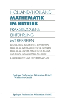 Paperback Mathematik im Betrieb: Praxisbezogene Einführung mit Beispielen [German] Book