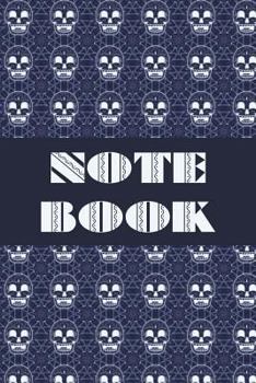 Paperback Notebook: Sugar Skull - Day of the Dead - Composition Book . Cornell Notes - Deep Blue Sugar Skull Tiled Book