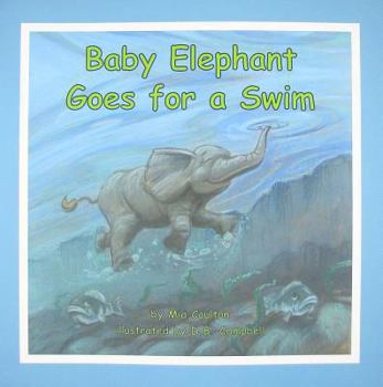 Baby elephant goes for a swim