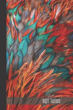 bright feathers: small lined Feather Notebook / Travel Journal to write in (6'' x 9'') 120 pages