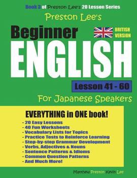 Paperback Preston Lee's Beginner English Lesson 41 - 60 For Japanese Speakers (British) Book