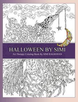 Paperback Halloween by Simi: Hand drawn Halloween Adult Coloring Pages of Amazing Designs. Book