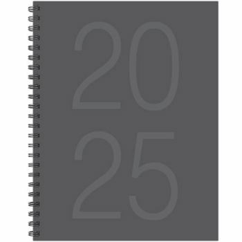 Spiral-bound Charcoal 2025 8.5 X 11 Softcover Weekly Planner Book