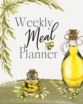 Weekly Meal Planner: Mediterranean Style Cover:  Large 52 Week Meal Journal:  Grocery Shopping List:  Recipe Pages & Bonus Recipe Research Tracker