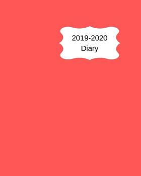 Paperback 2019-2020 Diary: 8x10 Day to a Page Academic Year Diary, Notes, to Do List & Priorities on Each Page Red Design Book