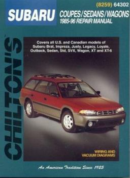 Paperback Subaru Coupes, Sedans, and Wagons, 1985-96 Book