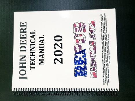 Spiral-bound John Deere 2020 Tractor Technical Service Repair Manual Book