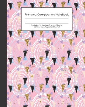 Primary Composition Notebook: Yogacorns Unicorn Yoga |Grades K-2 | Handwriting Practice Paper|Primary Ruled With Dotted Midline | 100 Pgs 50 Sheets | ... Girls | Elementary | Teacher | School | Gift