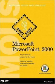Paperback Microsoft PowerPoint 2000 Microsoft Office User Specialists Cheat Sheet [With CDROM] Book