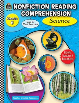 Paperback Nonfiction Reading Comprehension: Science, Grd 6 Book