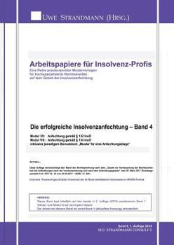 Paperback Die erfolgreiche Insolvenzanfechtung - Band 4 [German] Book
