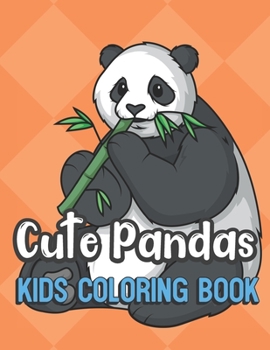 Paperback Cute Pandas Kids Coloring Book: Panda Bear Eating Bamboo Cover Color Book for Children of All Ages. Yellow Diamond Design with Black White Pages for M Book