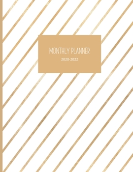 Paperback Monthly Planner 2020-2022: Multi-Year At A Glance Calendar, Striped Cover 36 Month Agenda Book