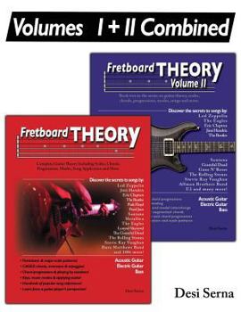 Paperback Fretboard Theory Volumes I + II Combined: The complete guitar theory series on scales, chords, progressions, modes, song composition, and more. Book