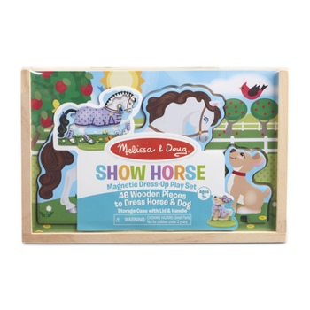 Melissa & Doug Show Horse and Dog Magnetic Dress- Wooden Figures Pretend Play Set (52 pcs)