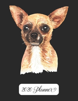 2020 Planner: Yearly Planner - Weekly & Monthly Planner Schedule Agenda with Password Tracker, Budget Tracker, Monthly Snapshot, Priorities, Goals -  8.5" x 11" - Chihuahua Dog